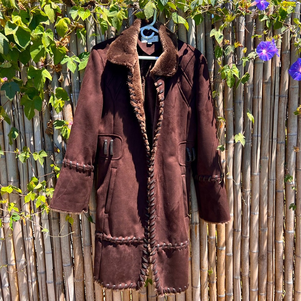 70s vintage coat with faux fur